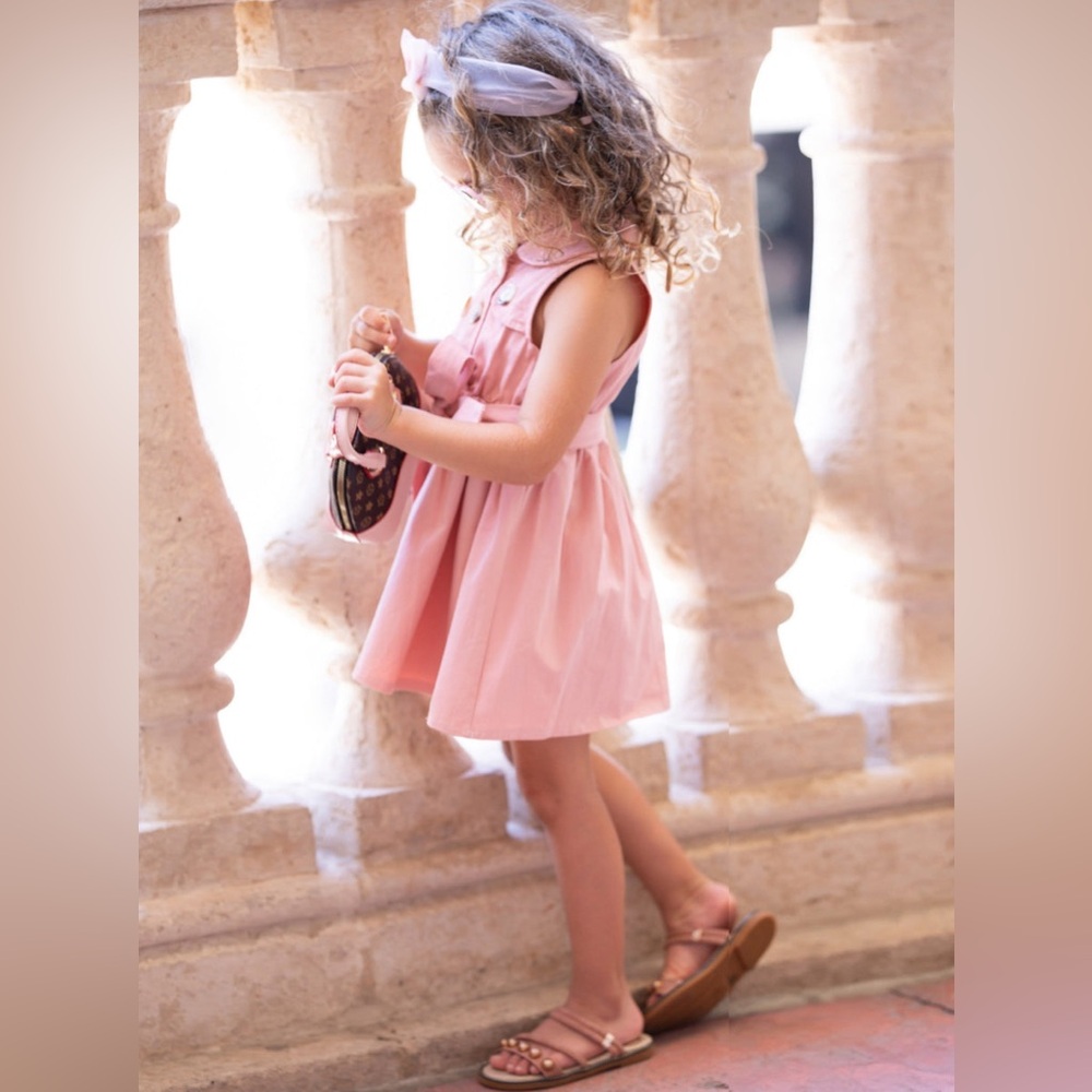 Mia Belle Girls How Timeless Belted Trench Dress size 5 - Picture 3 of 9